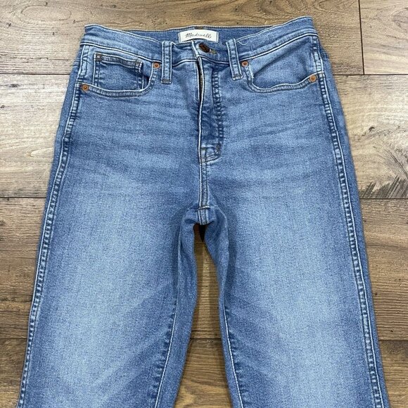 Madewell Jeans Womens 26 Stovepipe Euclid Wash Stretch Crop Medium Wash Straight - Picture 2 of 15